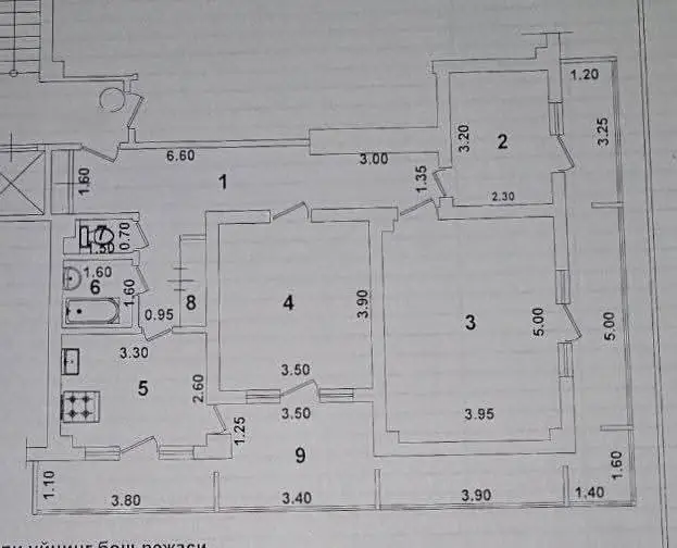 3 xonali kvartira sotiladi − 100 m²