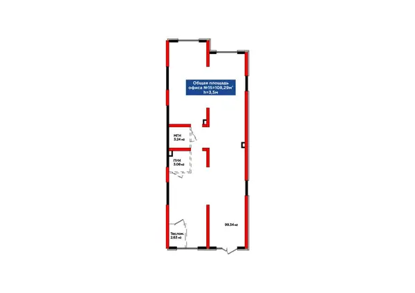 Savdo-sotiq maydoni − 126 m², 1/9 qavat