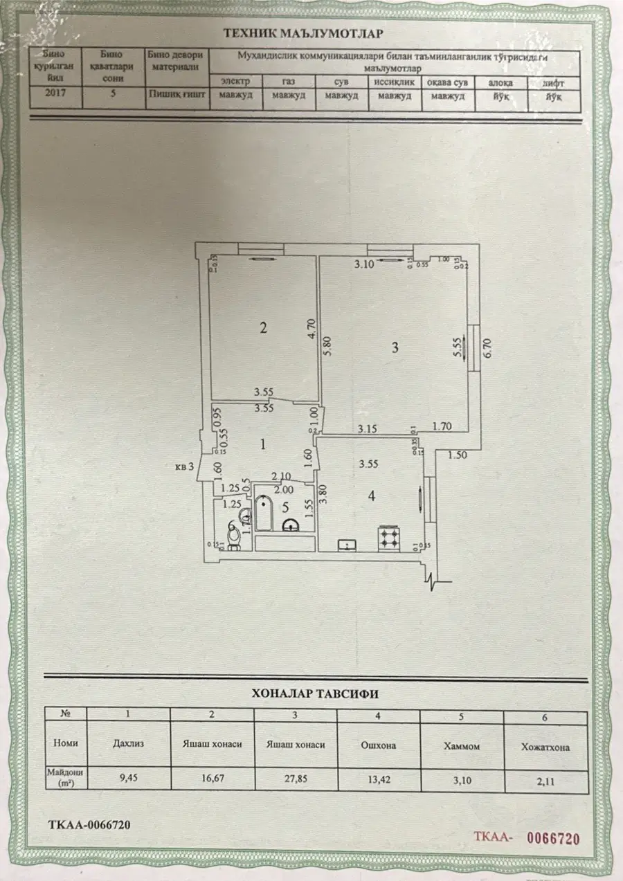 4 xonali kvartira sotiladi − 150 m²