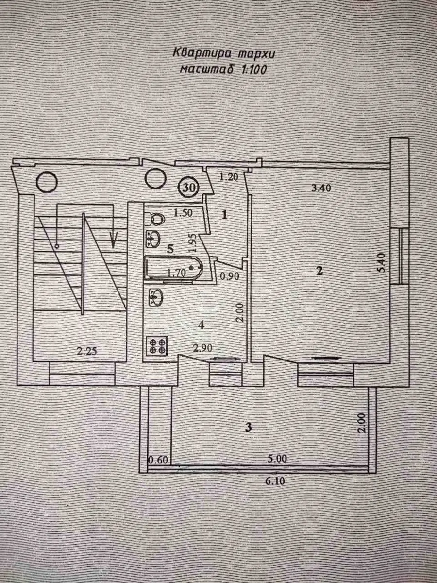 1 xonali kvartira sotiladi − 42 m²