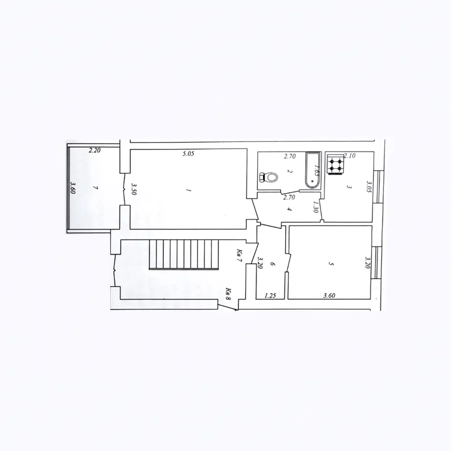 Продается 2-комнатная квартира − 56 м²