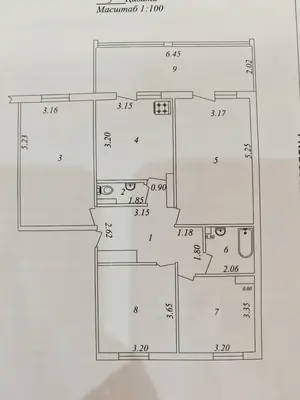 Продается 4-комнатная квартира − 95 м²