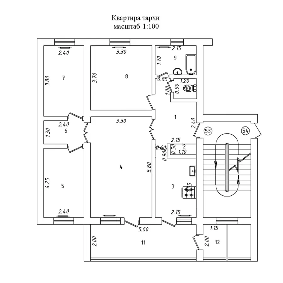 4 xonali kvartira sotiladi − 87 m²