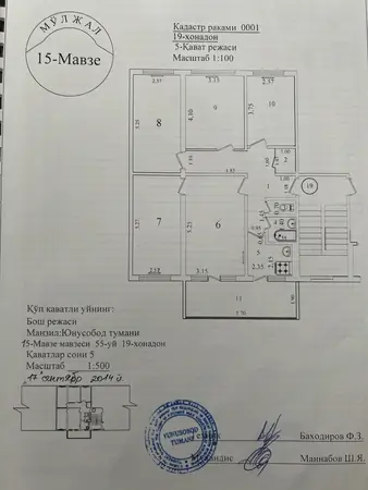 Более 5-комнатная квартира − 100 м², 5/5 этаж