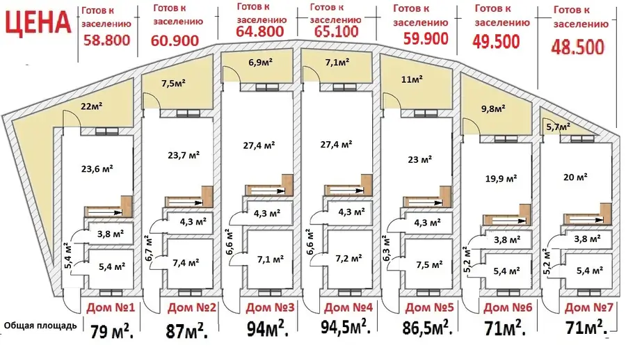 Продается 2-этажный дом − 71 м²