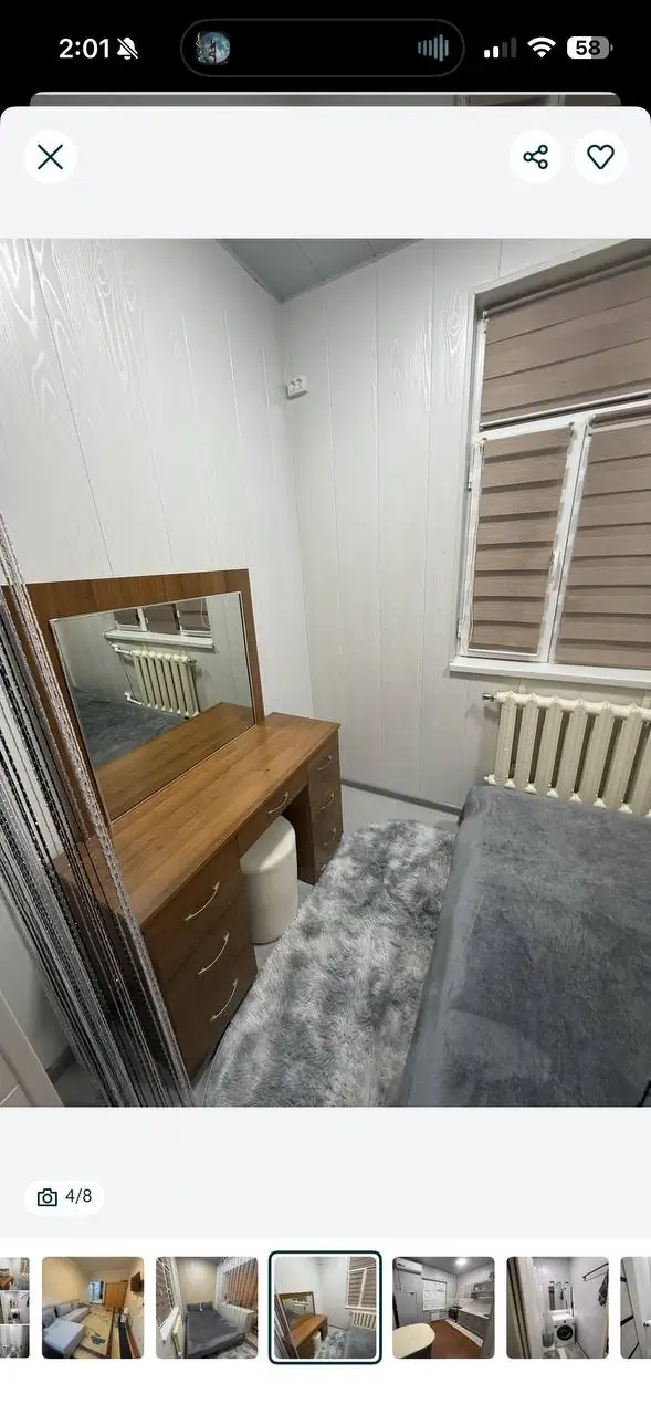 Ijaraga 1 xonali kvartira − 40 m²