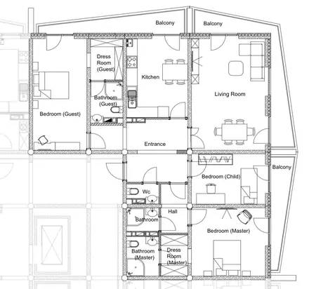 5 dan ortiq xonali kvartira − 150 m², 15/16 qavat
