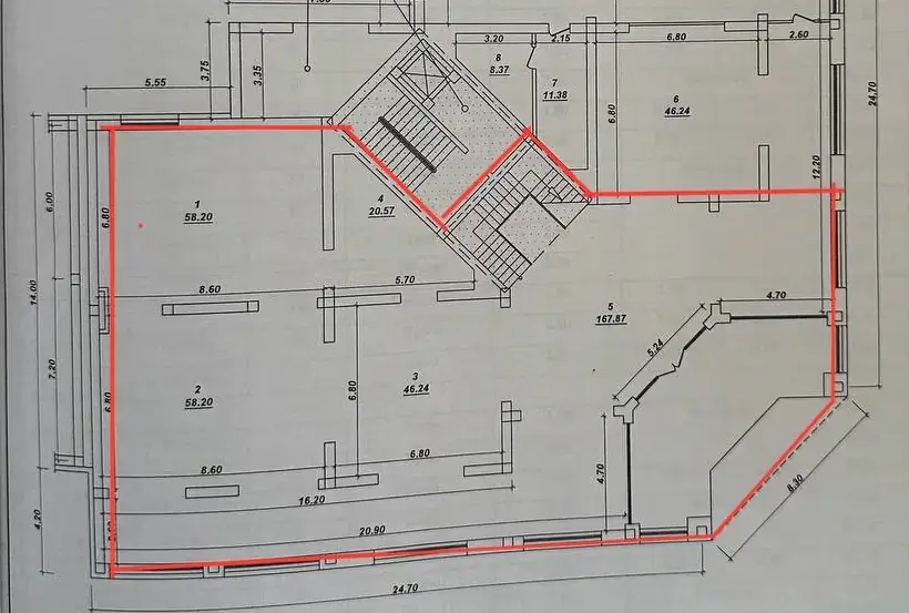Ijaraga ofis − 792 m²