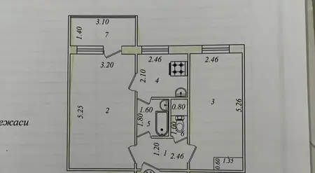 2-комнатная квартира − 42 м², 4/4 этаж