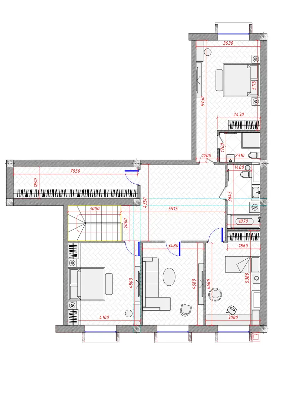 Продается Более 5-комнатная квартира − 200 м²