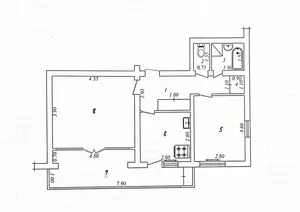 Сдается 2-комнатная квартира − 59 м²