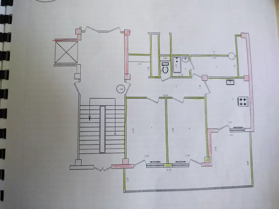 3 xonali kvartira sotiladi − 78 m²