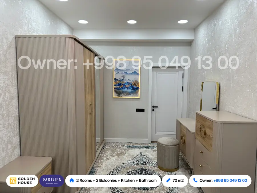 Ijaraga 2 xonali kvartira − 70 m²