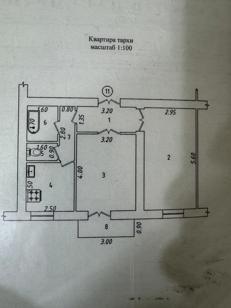 2 xonali kvartira sotiladi − 50 m²