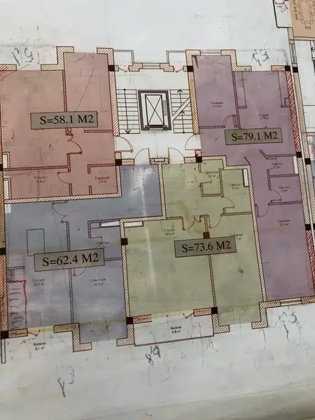 2 xonali kvartira − 62.4 m², 11/13 qavat