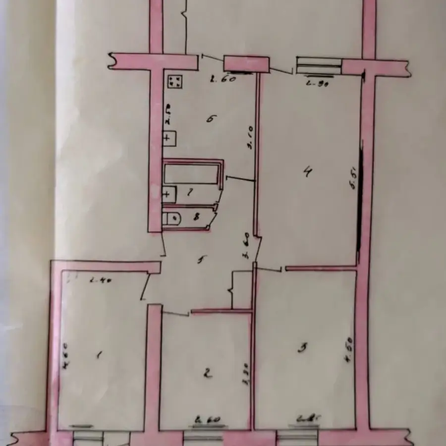 Продается 4-комнатная квартира − 80 м²