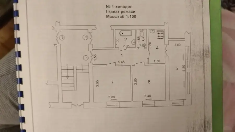 4 xonali kvartira sotiladi − 124 m²