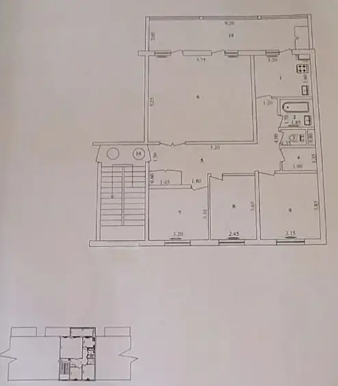 4 xonali kvartira sotiladi − 110 m²