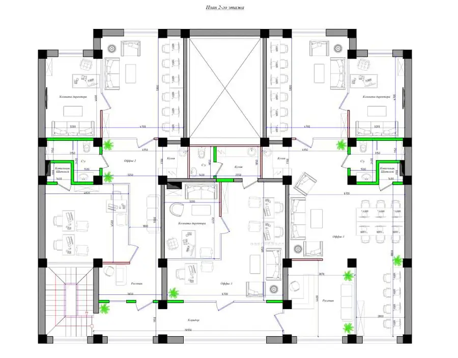 Ijaraga ofis − 360 m²