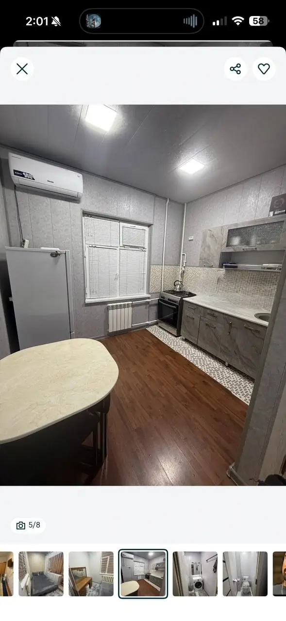 Ijaraga 1 xonali kvartira − 40 m²