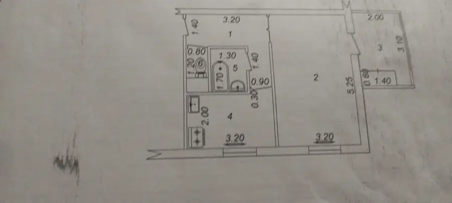 1 xonali kvartira sotiladi − 38.5 m²