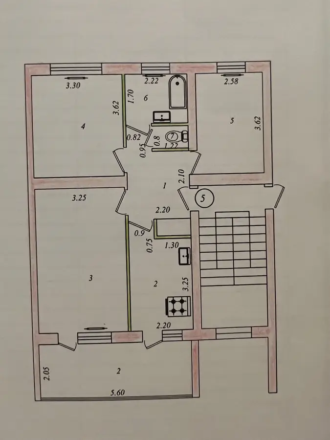 Продается 3-комнатная квартира − 62 м²