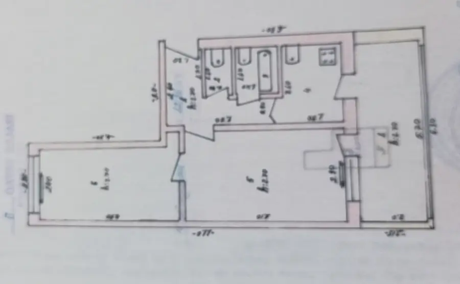 2 xonali kvartira sotiladi − 52 m²