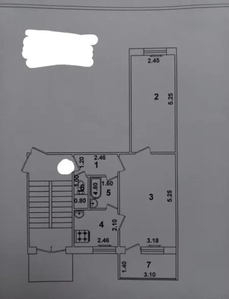 2 xonali kvartira − 48 m², 1/5 qavat