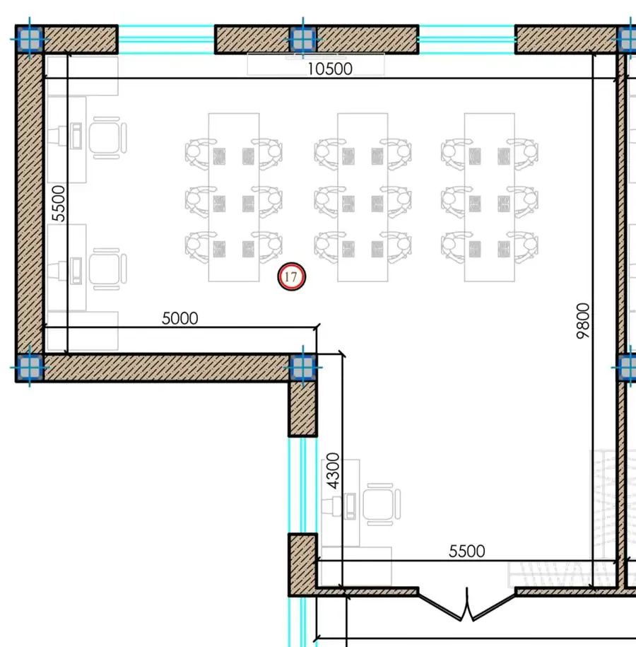 Ijaraga ofis − 1300 m²