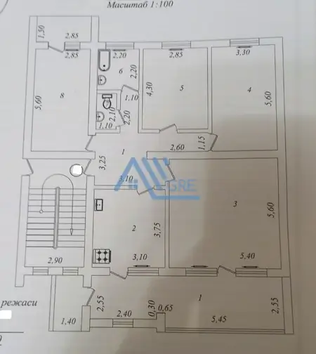 4 xonali kvartira − 138 m², 4/4 qavat