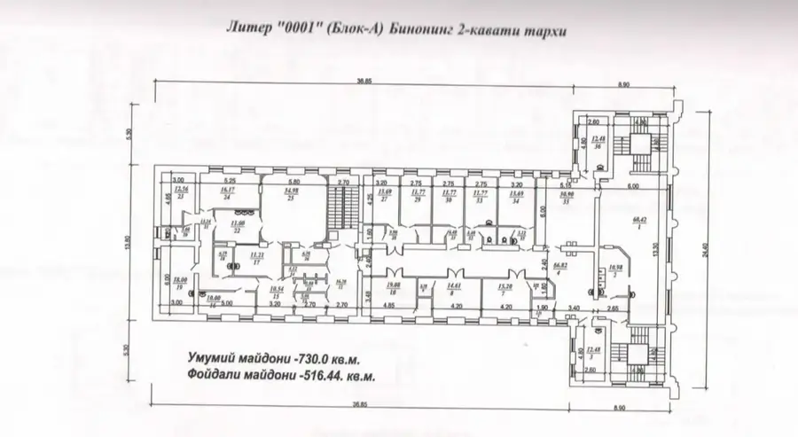 Ofis sotiladi − 2545 m²