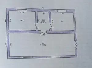 1 qavatli uy sotiladi − 123 m²