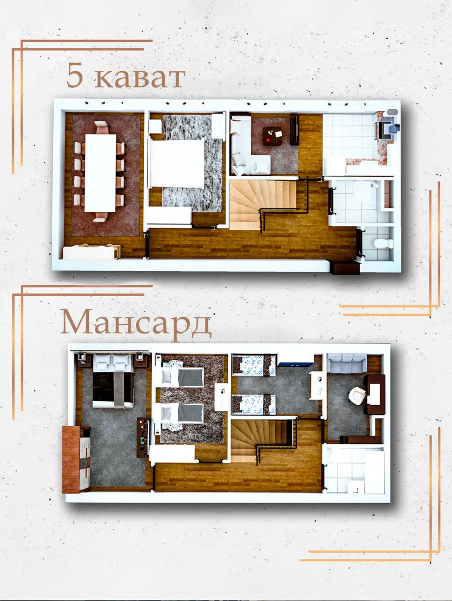 Более 5 xonali kvartira sotiladi − 137.4 m²