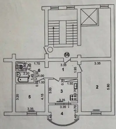 2 xonali kvartira sotiladi − 60 m²