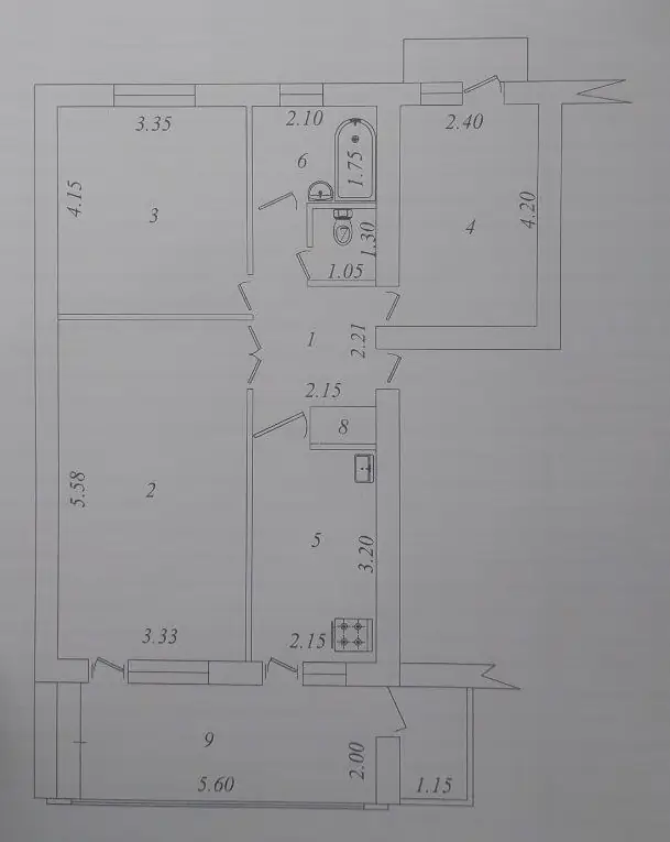 Продается 3-комнатная квартира − 74 м²