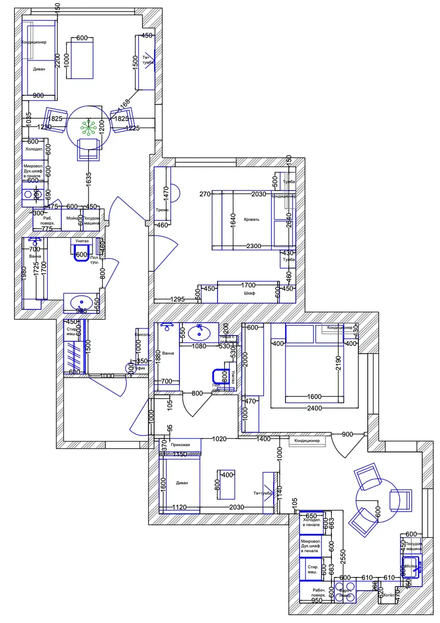 4 xonali kvartira sotiladi − 95 m²