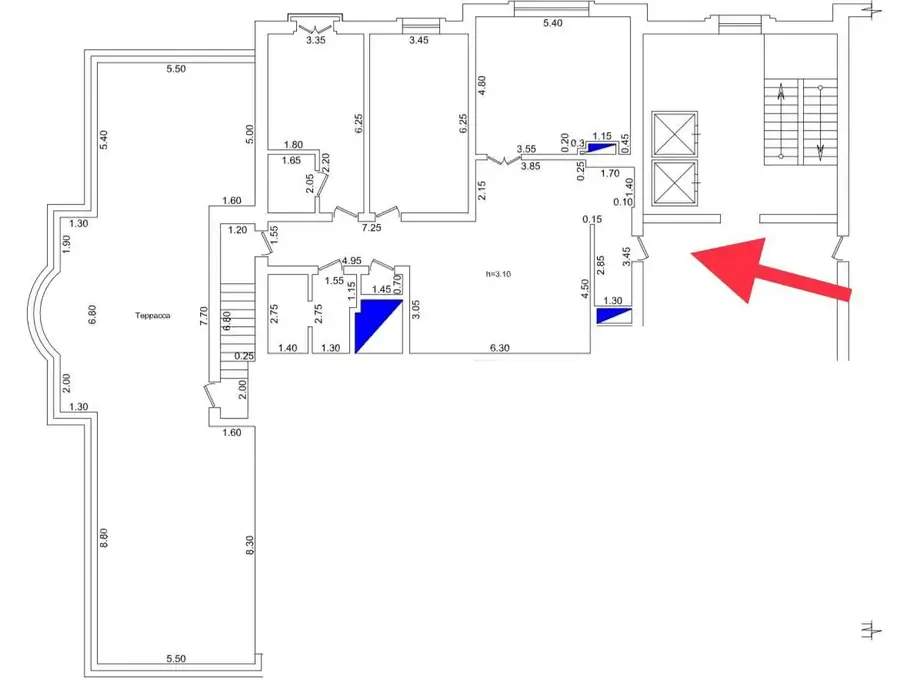 Продается 3-комнатная квартира − 180 м²