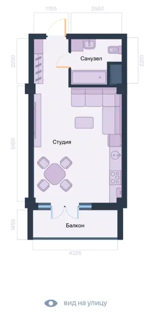 1 xonali kvartira − 40 m², 7/12 qavat