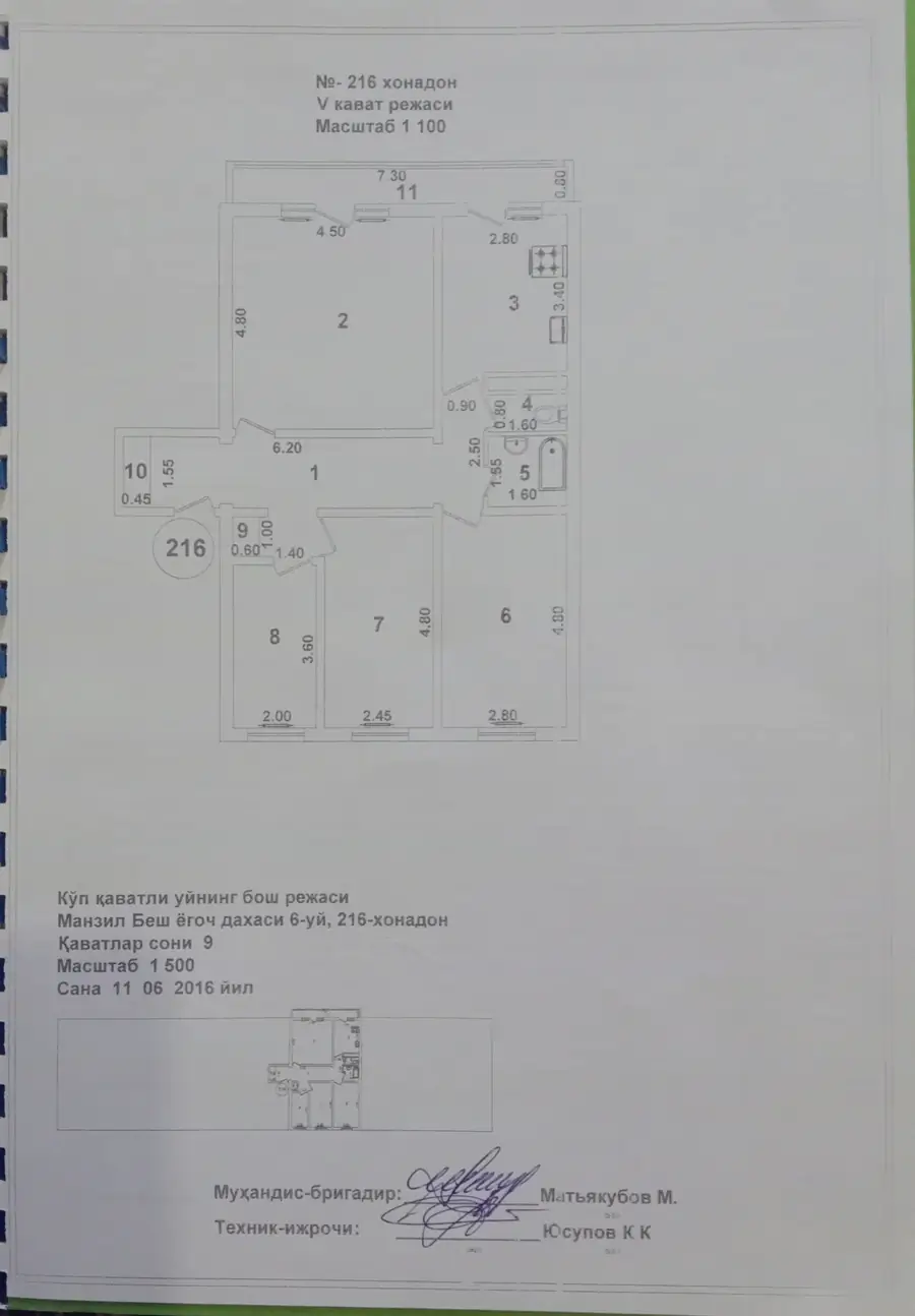 4 xonali kvartira sotiladi − 88 m²