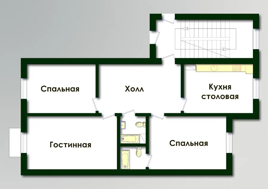 3 xonali kvartira sotiladi − 100 m²