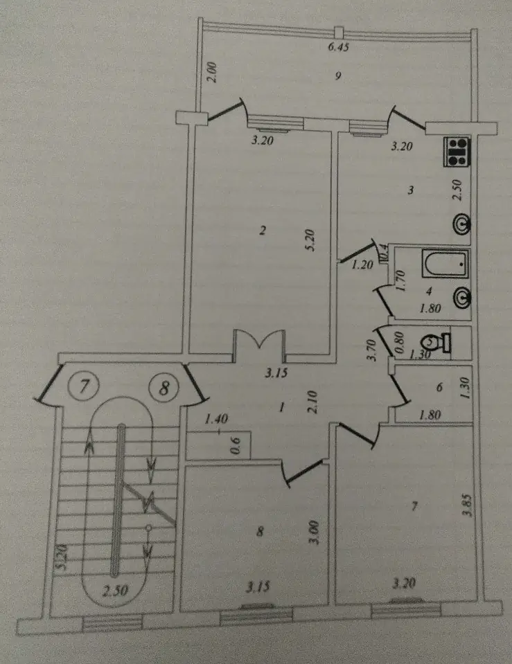 Продается 3-комнатная квартира − 77 м²