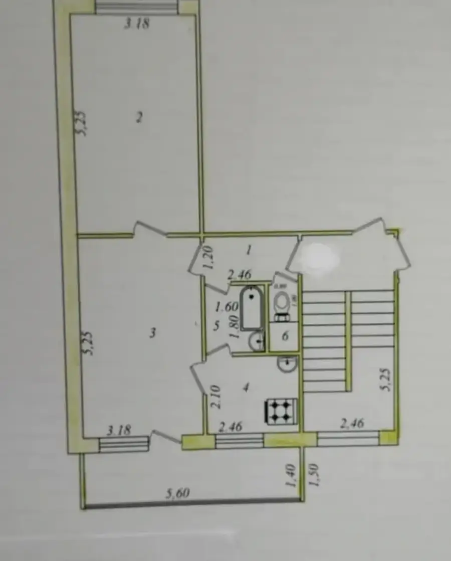 Продается 2-комнатная квартира − 54 м²