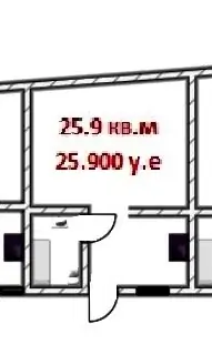 1 qavatli uy sotiladi − 26 m²