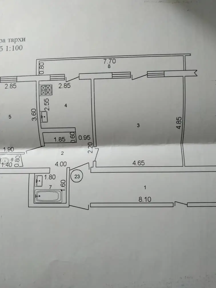 2 xonali kvartira sotiladi − 65 m²