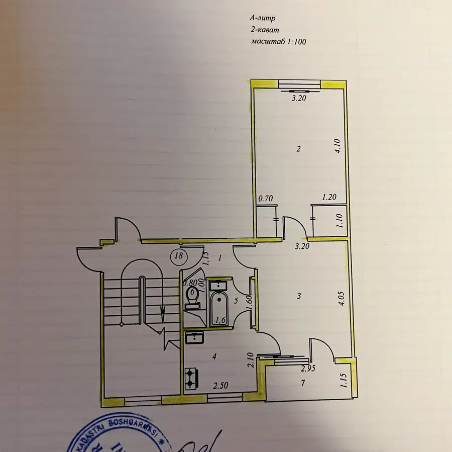 2 xonali kvartira sotiladi − 46 m²