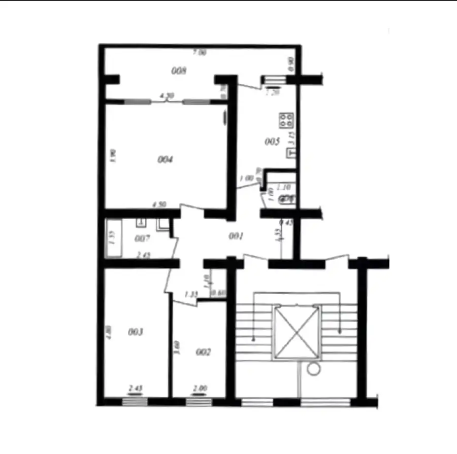 3 xonali kvartira sotiladi − 70 m²