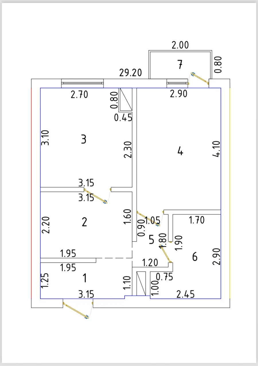 1 xonali kvartira sotiladi − 40.5 m²