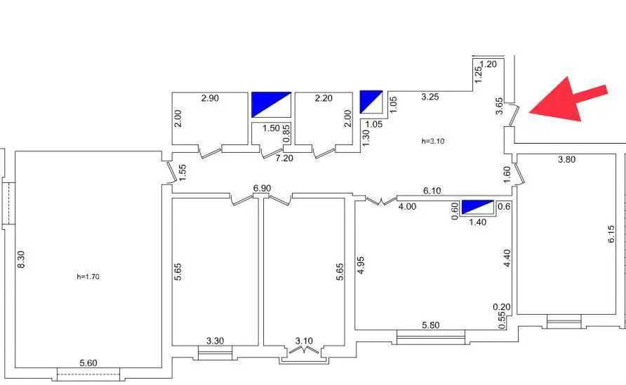 3 xonali kvartira sotiladi − 150 m²