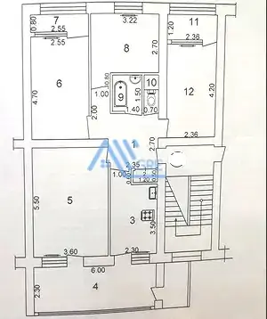 4 xonali kvartira − 100 m², 4/4 qavat