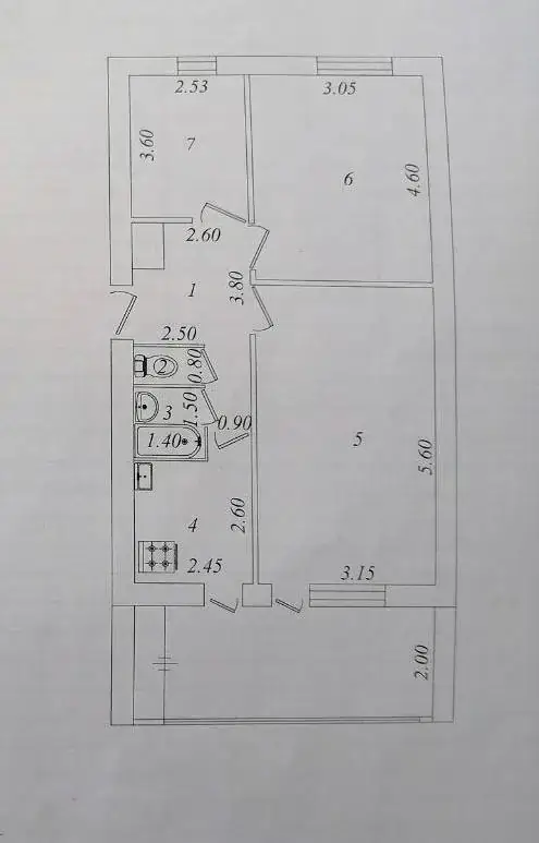 Продается 3-комнатная квартира − 66 м²